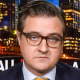 A split image of Chris Hayes and Donald Trump