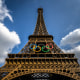 Image: The Olympic rings on Eiffel Tower 