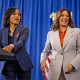 Vice President Kamala Harris joins Maryland Democratic candidate for Senate and Prince George's County Executive Angela Alsobrooks  on June 7, 2024 in Landover, Md.
