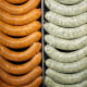 Sausages at a meat counter inside a Kroger grocery store in Louisville, Kentucky.