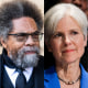 A three way side by side split of Cornel West, Jill Stein, and Robert F. Kennedy Jr.