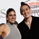 Marta Xargay, right, and Breanna Stewart pose together for a portrait on the red carpet