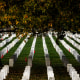 Rows of headstones at Arlington National Cemetery in Arlington, Va. on Nov. 11, 2023.  