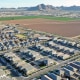 New home construction at a housing development in the Phoenix suburbs on June 9, 2023 in Queen Creek, Ariz.