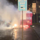 A ballot box on fire in Vancouver, Wash.