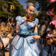 People and their dogs in costume 