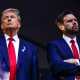 Image: Former President Donald Trump and Sen. J.D. Vance attend a remembrance ceremony in New York on Sept. 11, 2024.