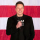 Image: elon musk american flag politics political