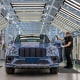 A Bentley sport utility vehicle on the production line Crewe, England, in 2022.