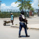 Haitian National Police officer.