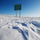 Road signage just outside of Emerson, Manitoba on Jan. 20, 2022.