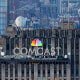 Rockefeller Center in New York City comcast nbc logo