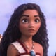 Moana, center, and three other characters behind her stand and stare