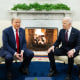 Joe Biden and Donald Trump sit in the White House