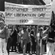 The first Stonewall anniversary march, organized by
the Christopher Street Liberation Day Committee,
New York, New York, June 28, 1970.