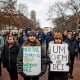 Protesters rally against changes the University of Michigan is considering to its DEI program
