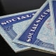 Close up of US Social Security Cards