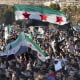 Image: Syrians celebrate at the first Friday prayers since Bashar al-Assad's ouster at the central square in Damascus, Syria, on Dec. 13, 2024.