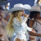 Beyoncé performs with daughter, Blue Ivy, during the halftime show for the game between the Baltimore Ravens and the Houston Texans at NRG Stadium on Dec. 25, 2024 in Houston, Texas.