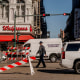 Image: The French Quarter, near Bourbon Street is blocked off late morning with a heavy police and FBI presence 