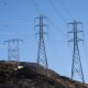 Electrical transmission lines on a hilltop