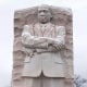 People gather at the Martin Luther King Jr. Memorial 