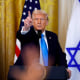 President Donald Trump calls on reporters during a joint news conference with Israeli Prime Minister Benjamin Netanyahu at the White House on Feb. 4, 2025.