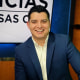 Adan Manzano, an anchor and reporter, on the set at Telemundo Kansas City in Missouri.