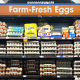 A shopper walks past an egg display on Feb. 10, 2025 in Monterey Park, California.