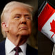 Photo Illustration: Donald Trump and the Canadian flag