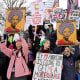 Demonstrators during The People's March in Washington, D.C. on Jan. 18, 2025.