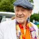 English actor Ian McKellen at the 2019 Perthshire Pride celebration in Perth, Scotland.