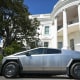 Image: A Tesla Cybertruck sits parked on South Portico of the White House