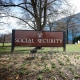 A sign in front of the entrance of the Security Administration's main campus.
