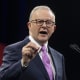 Australia's Prime Minister Anthony Albanese Speaks at the Labor Party Campaign Launch