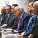 Donald Trump with members of his cabinet.