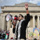 Mohsen Mahdawi speaks at a protest on the Columbia University campus on Nov. 9, 2023 in New York.