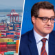 Side by side of a port and Chris Hayes.