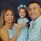 Heidy Sánchez with her husband, Carlos Valle, and their daughter.