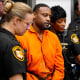 Rodney Hinton Jr., 38, is arraigned in Cincinnati on May 3, 2025.