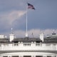 A split composite image of Stephanie Ruhle, left, and The White House exterior with a flag on the roof.
