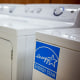 Energy Star label on a washing machine.