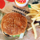 A Burger King Whopper hamburger and fries