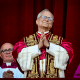 Image: Newly elected Pope Leo XIV, Robert Prevost addresses the crowd 