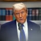 President Donald Trump speaks during a press conference in the Roosevelt Room of the White House on May 12, 2025.