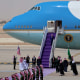 President Donald Trump disembarks from Air Force One as he arrives at King Khalid International Airport on May 13, 2025, in Riyadh, Saudi Arabia. 