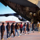 An image shared by Press Secretary Karoline Leavitt on January 24 of a deportation flight.