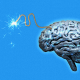 A robotic brain attached to a fuse, which is burning down.