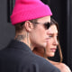 Justin and Hailey Bieber on the red carpet.