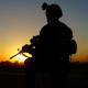 A U.S. soldier in Iraq in 2020.